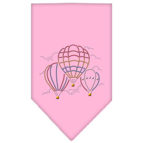 Hot Air Balloons Rhinestone Bandana Light Pink Large